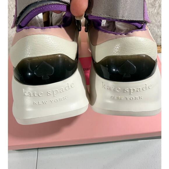 Kate Spade Cloud Cutout sneakers in tutu Pink Iris Bloom Size 9.5 NIB - Picture 3 of 9